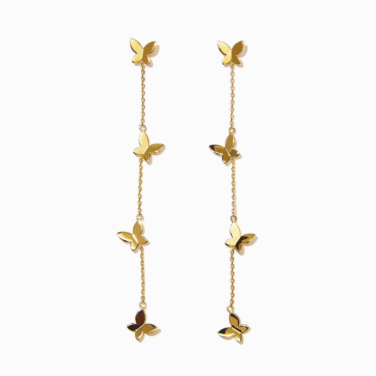 バタフライロングピアス