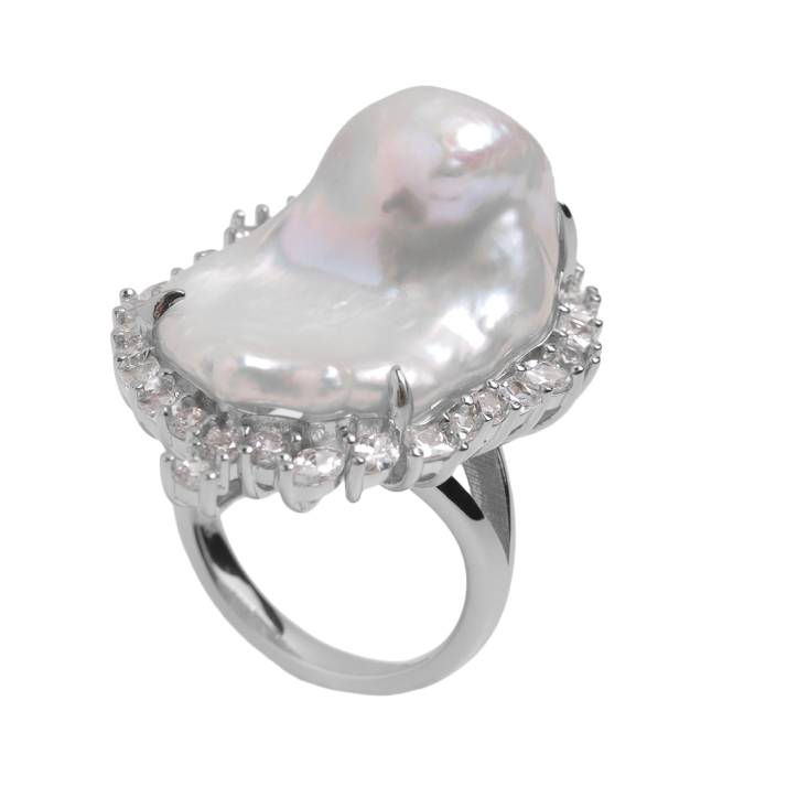 Baroque Pearl Twinkle Ring