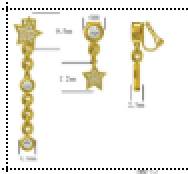 スターアシメチェーンイヤークリップ