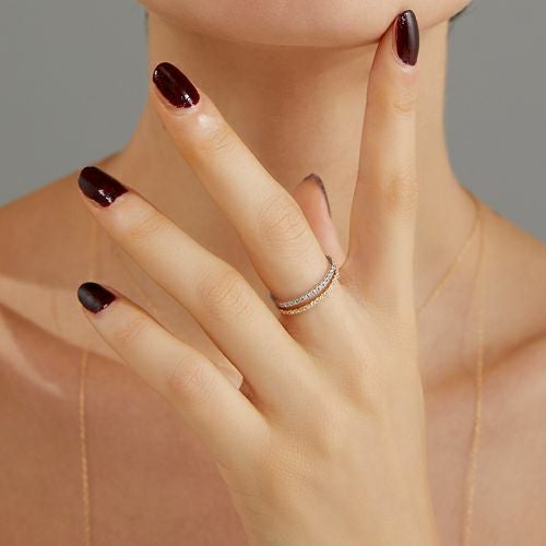 ダイヤモンドフルエタニティーリング(ホワイトゴールド)受注生産