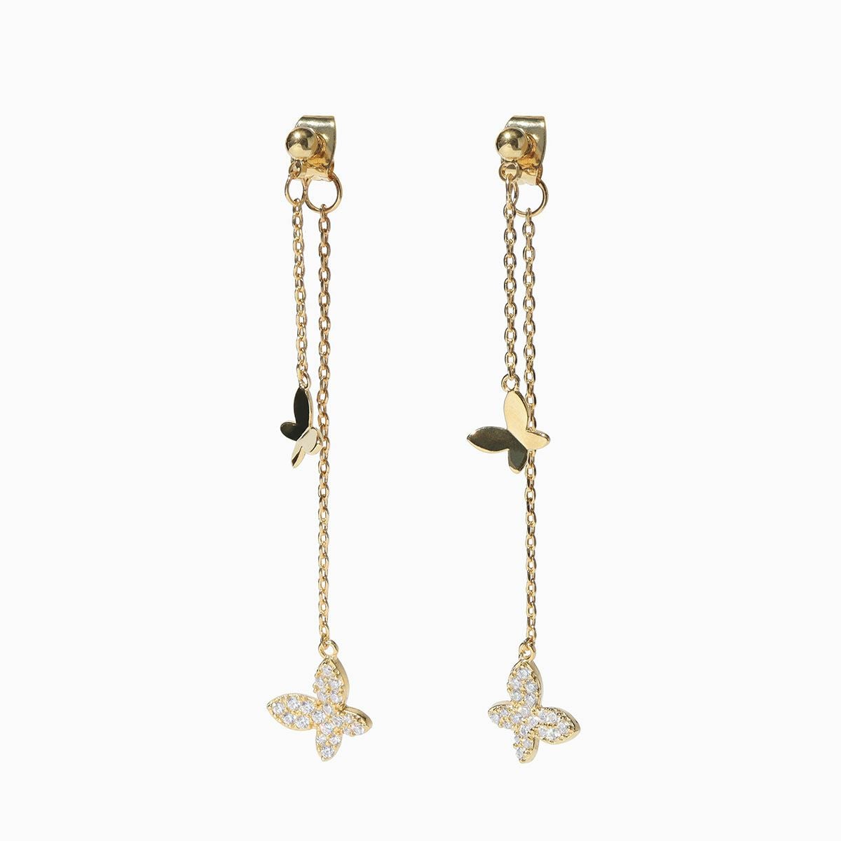 ピアス　No.4960 ツインバタフライロングピアス | STELLAR HOLLYWOOD-ステラハリウッド
