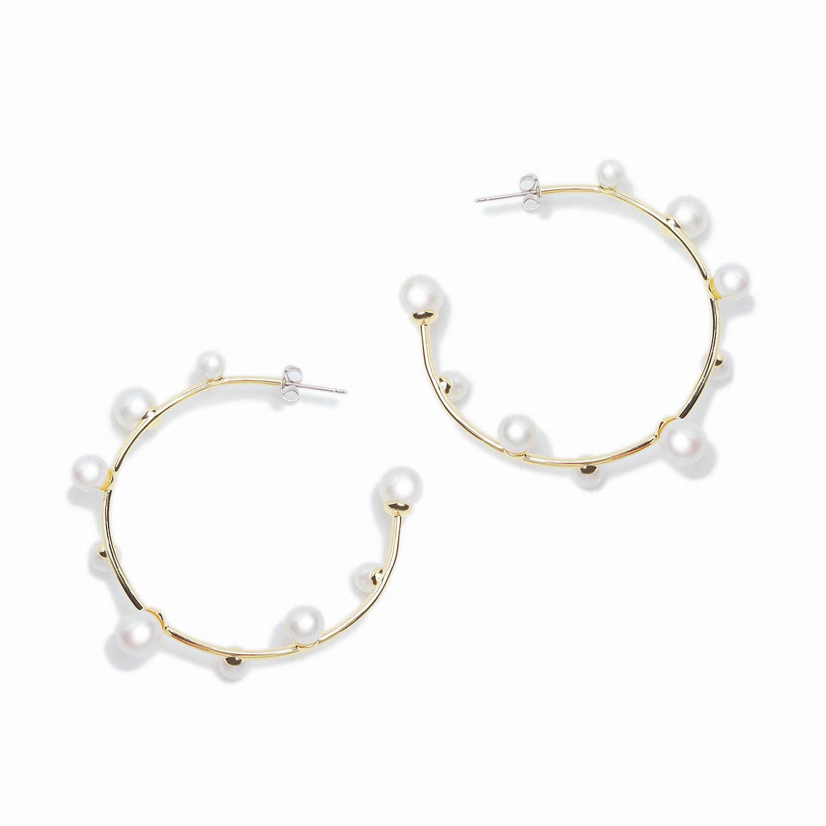 『新品』STELLAR HOLLYWOOD パール フープピアス ゴールド シェルパールフープピアス(ゴールド) | STELLAR HOLLYWOOD-ステラ