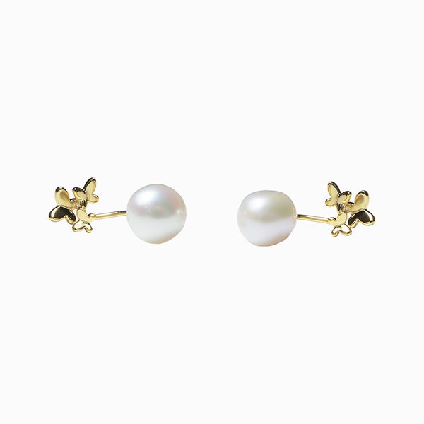 バタフライバックキャッチパールピアス