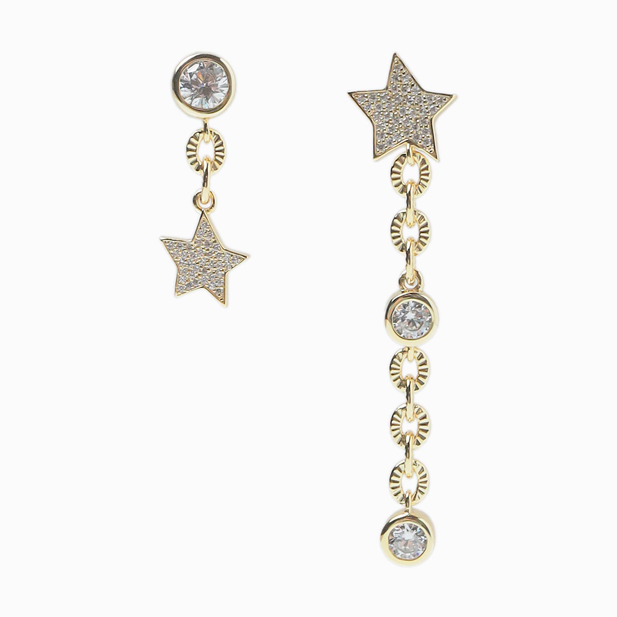 スターアシメチェーンピアス | STELLAR HOLLYWOOD-ステラハリウッド